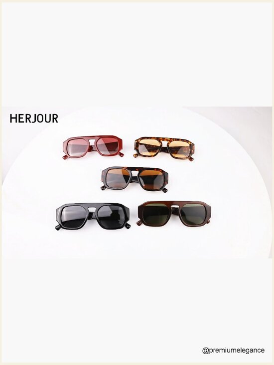 Polarized Retro Square Sunglasses UV400 Protection